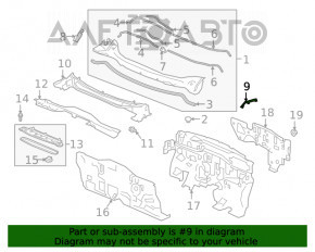 Garnitura ștergătoarelor de parbriz stânga Honda Clarity 18-21 SUA