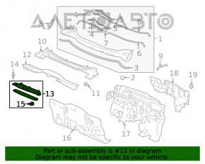 Placa de protecție metalică pentru ștergătoarele de parbriz Honda Clarity 18-21 SUA