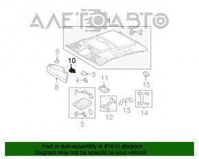 Suportul de prindere a parasolarului șoferului pentru Toyota Sequoia 08-16, gri.