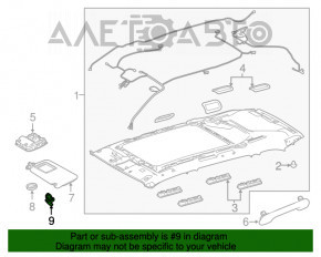 Clema de prindere a parasolarului șoferului pentru Toyota Highlander 14-19 bej.