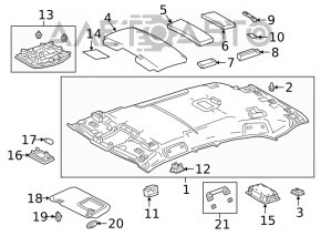 Suportul de prindere a parasolarului șoferului pentru Toyota Highlander 20- negru.