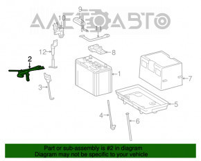 Suport baterie pentru Lexus LS460 LS600h 07-12, format din 2 piese