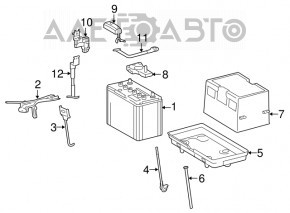 Suport baterie pentru Lexus LS460 LS600h 07-12, format din 2 piese