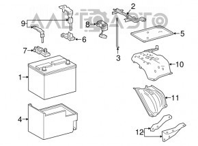 Suport baterie Lexus NX200t NX300 15-21