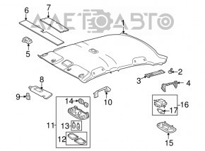 Manerul plafonului din spate dreapta Toyota Prius 2004-2009 bej