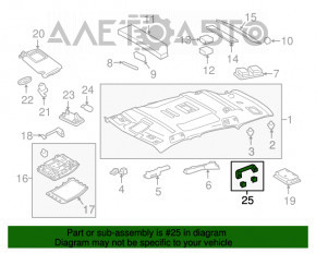 Maner plafon stânga față Lexus NX200t NX300 NX300h 15-21 bej