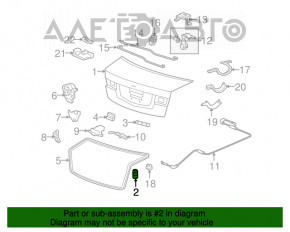 Bara de protecție a capacului portbagajului dreapta pentru Honda Accord 18-22