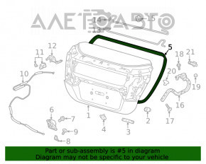 Garnitura capacului portbagajului Honda Clarity 18-21 SUA