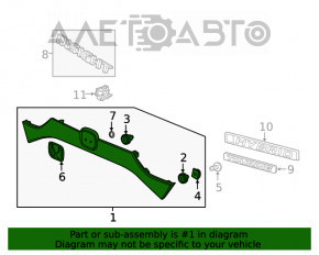 Capac portbagaj Honda Insight 19-22 cu emblema