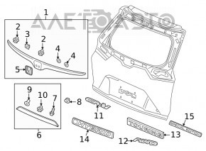 Moldura portbagajului superior Honda CRV 20-22 crom, zgârieturi