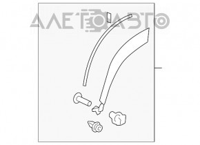 Decorație arc aripă stânga spate Lexus NX200t NX300 NX300h 15-21 pe ușă nou original OEM