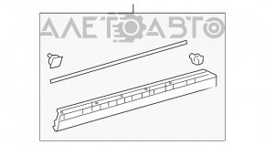 Capac usa fata dreapta inferioara a usii Lexus NX200t NX300 NX300h 15-21 structura noua OEM originală