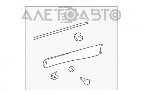 Накладка двери нижняя задняя правая Toyota Highlander 14-19