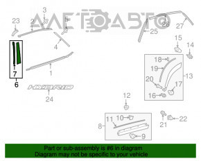 Capacul ușii laterale din spate stânga pentru Lexus NX200t NX300 NX300h 15-21 în față