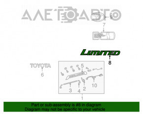 Emblema Limited Toyota Highlander 08-13.