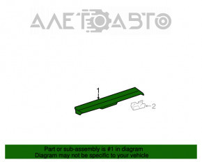 Capota dreapta a acoperisului pentru Lexus NX200t NX300 NX300h 15-21 sub barele transversale, doua piese.