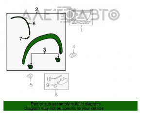 Capacul aripii din față dreapta pentru Lexus NX200t NX300 NX300h 15-21, nou, original OEM