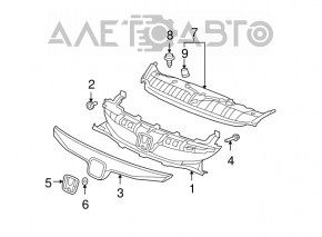 Emblema grilei radiatorului Honda Insight 19-22