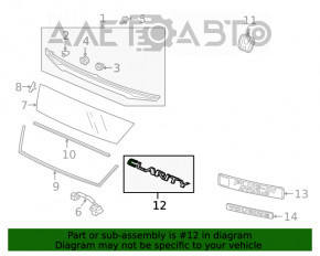 Эмблема надпись Clarity крышки багажника Honda Clarity 18-21 usa