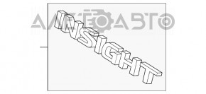 Emblema cu inscripția INSIGHT de pe capacul portbagajului Honda Insight 19-22