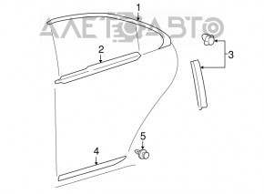 Capac usa spate inferioara stanga Lexus ES350 07-09 crom