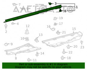 Pragul drept Toyota Highlander 20 - structura