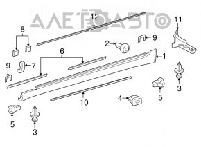 Prag dreapta Lexus LS460 LS600h 07-12 lungime