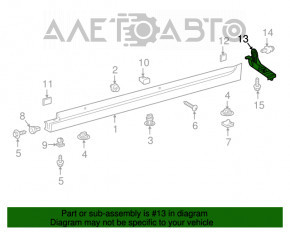 Bara de noroi spate dreapta Toyota Camry v70 18-