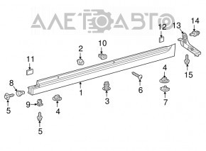 Bara de noroi spate dreapta Toyota Camry v70 18-