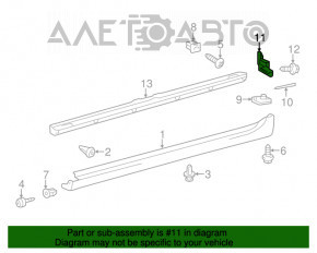 Bara de noroi spate stânga Toyota Avalon 13-18