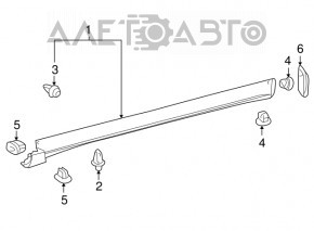 Bara de noroi spate dreapta pentru Lexus RX350 RX450h 10-15