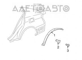 Capacul aripii, arc spate stânga pentru Lexus GS300 GS350 GS430 GS450h 06-11.