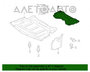 Protecția motorului spate pentru Infiniti G25 G35 G37 4d 06-12 AWD este ruptă.