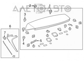 Spoilerul portbagajului dreapta pentru Lexus NX200t NX300 NX300h 15-21