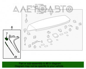 Spoiler portbagaj stânga Lexus NX200t NX300 NX300h 15-21