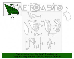 Capac oglindă laterală dreapta față Honda Insight 19-22 cu semnal sonor.