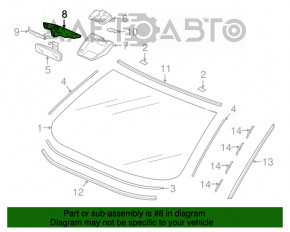 Husa oglindă interioară pentru Honda Accord 18-22, neagră.