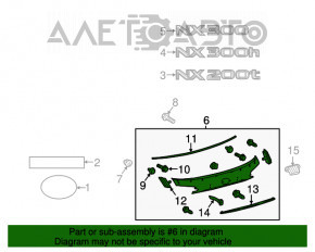 Capac portbagaj Lexus NX300 NX300h 18-21 cu emblema