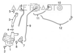 Capacul rezervorului de lichid de spălare Honda CRV 17-22