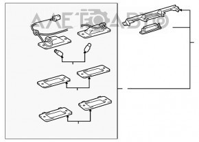 Подсветка номера крышки багажника в сборе Lexus GS300 GS350 GS430 GS450h 06-11