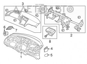 Торпедо передняя панель без AIRBAG Honda CRZ 11-16