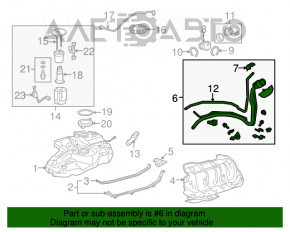 Gâtul de umplere a rezervorului de combustibil pentru Lexus RX350 RX450h 10-14