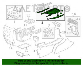 Capacul consolei centrale cu suport pentru pahar Acura MDX 16