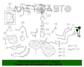 Capacul gurii de umplere a rezervorului de combustibil pentru Lexus NX300h 18-21