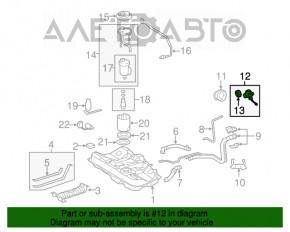 Capacul gurii de umplere a rezervorului de combustibil pentru Toyota Prius 30 10-12.