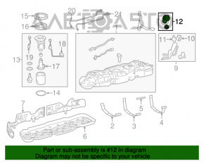 Capacul gurii de umplere a rezervorului de combustibil Toyota Highlander 14-19 nou OEM original