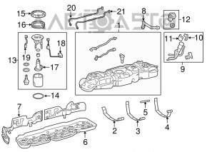 Capacul gurii de umplere a rezervorului de combustibil Toyota Highlander 14-19 nou OEM original