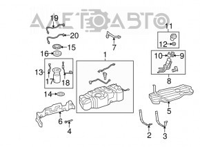 Capacul gurii de umplere a rezervorului de combustibil pentru Lexus RX350 RX450h 10-15, nou, original OEM