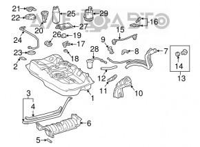 Capacul gurii de umplere a rezervorului de combustibil pentru Toyota Highlander 08-13 hibrid, nou, original OEM.