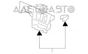 Capacul panoului frontal cu bricheta Honda Insight 19-22